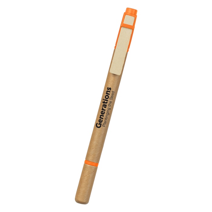 Eco-Friendly Dual Function Logo Pen/Highlighter