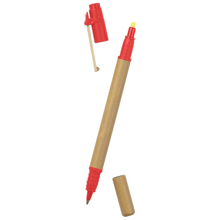 Eco-Friendly Dual Function Logo Pen/Highlighter