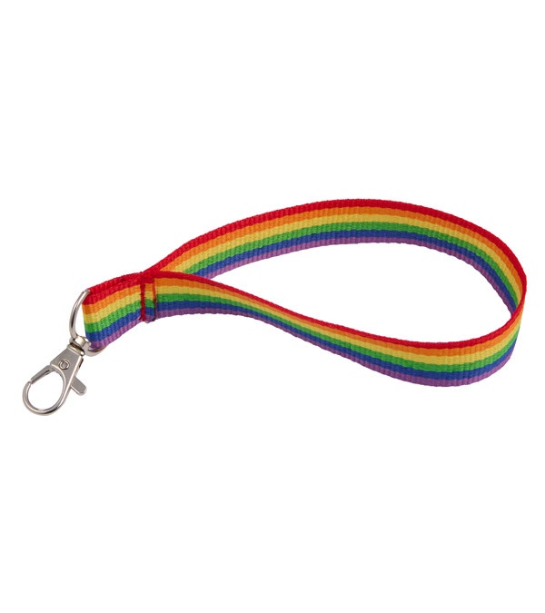 Recycled Rainbow Wrist Lanyard