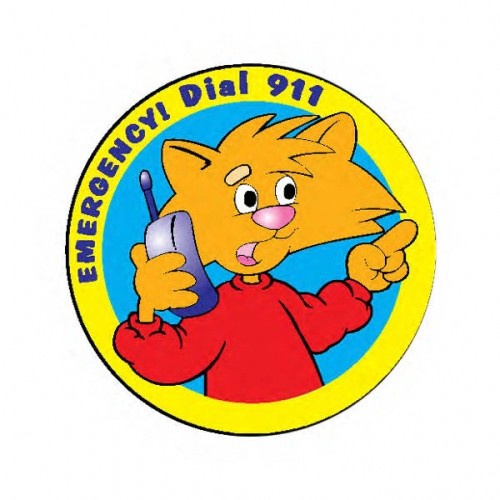 Emergency Dial 911 Stickers