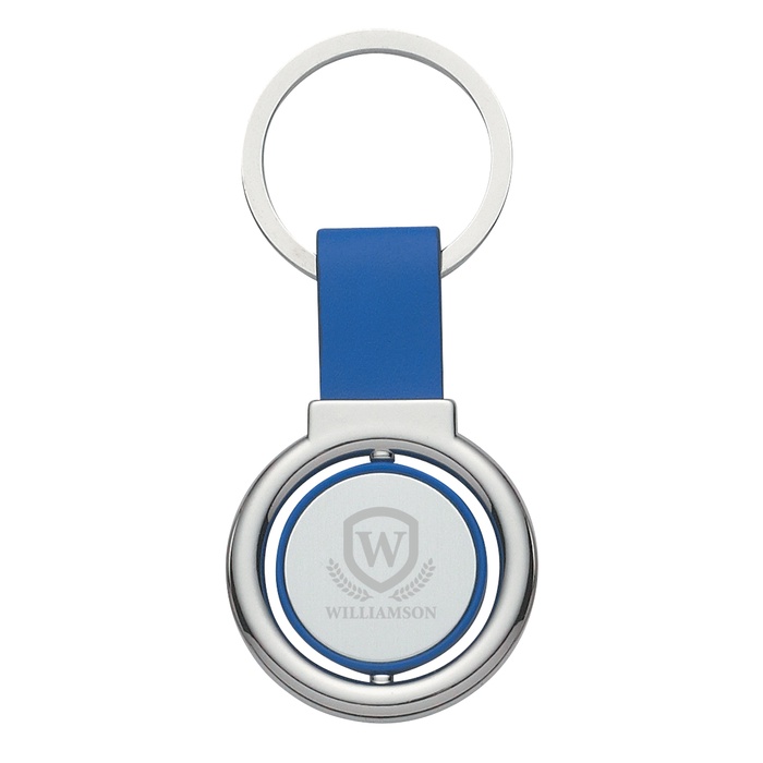 Engraved Round Metal Spinner Key Tags