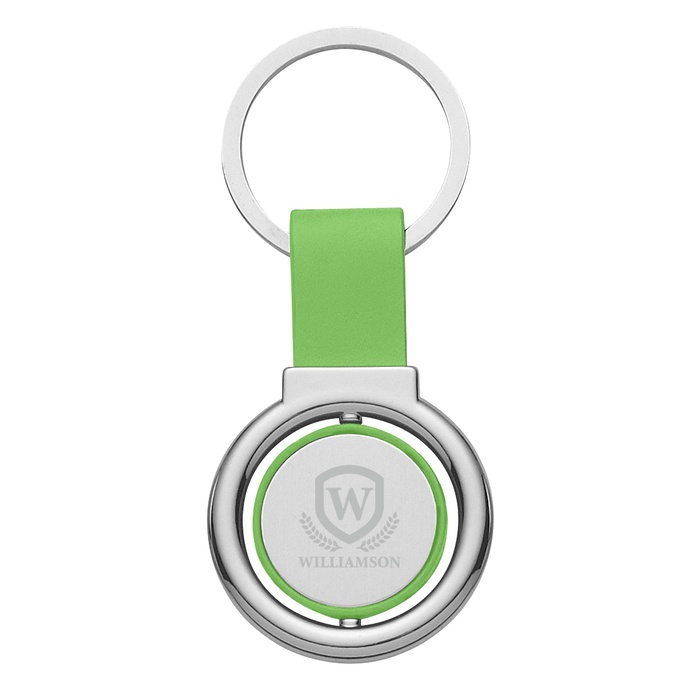 Engraved Round Metal Spinner Key Tags