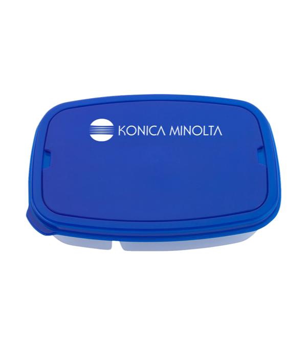 2 Section Lunch Container with Plastic Fork & Knife