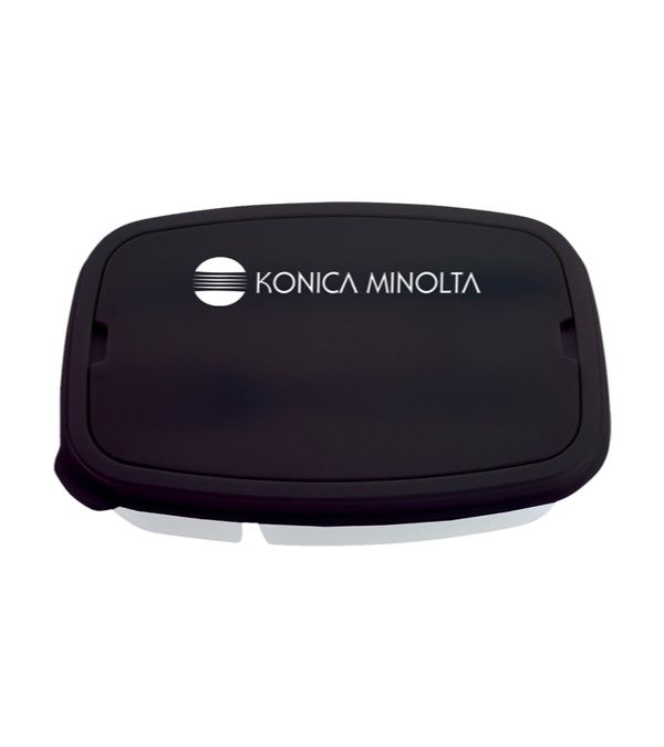 2 Section Lunch Container with Plastic Fork & Knife