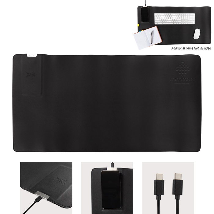 Desk Mat With 15W Wireless Charger