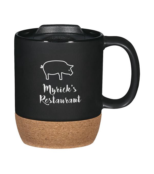 14 oz. Cork Base Ceramic Mug