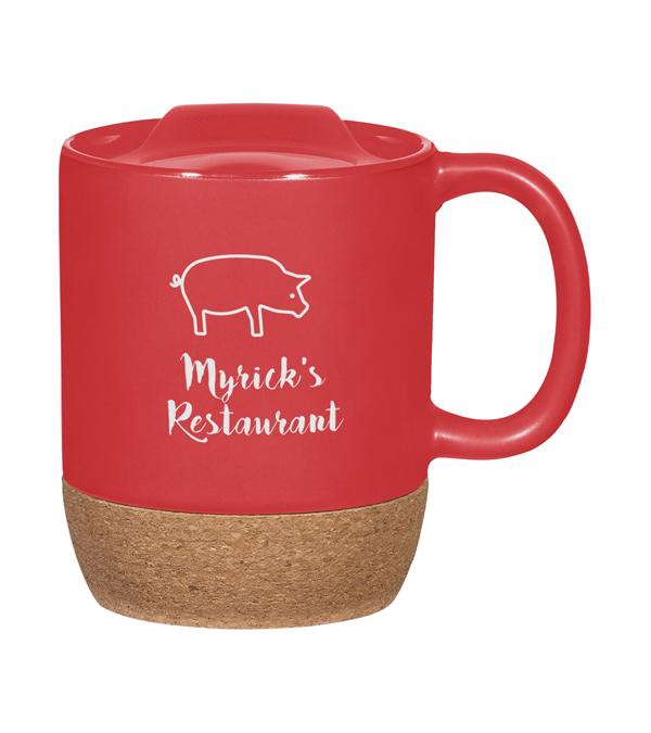 14 oz. Cork Base Ceramic Mug