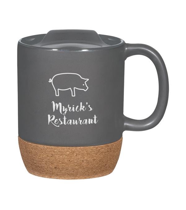 14 oz. Cork Base Ceramic Mug