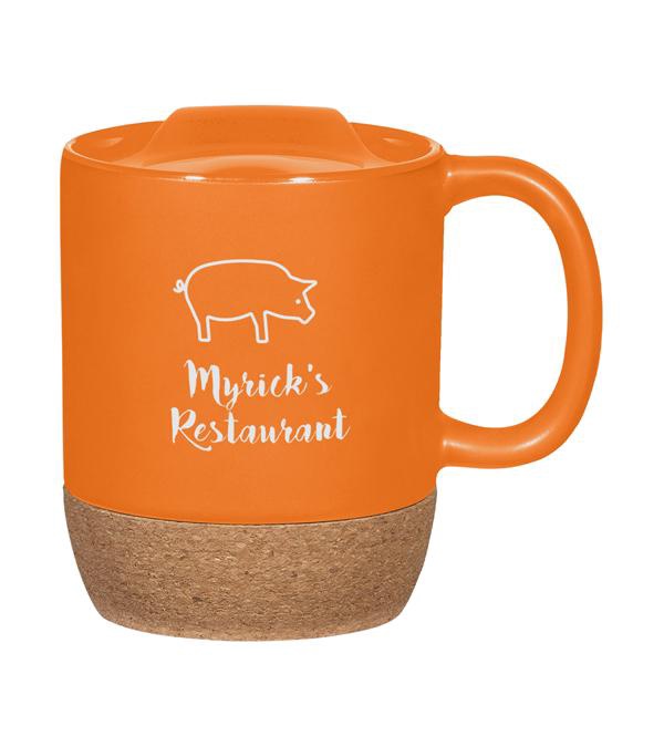 14 oz. Cork Base Ceramic Mug