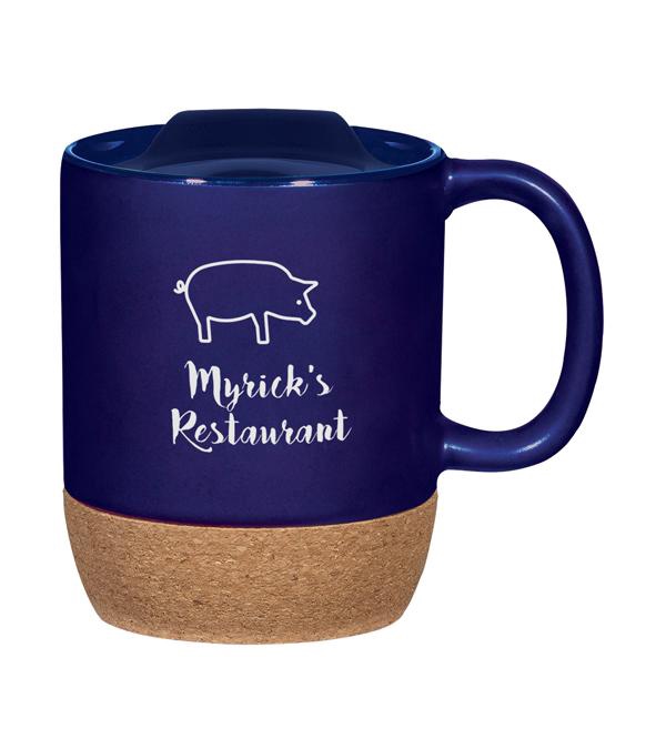 14 oz. Cork Base Ceramic Mug