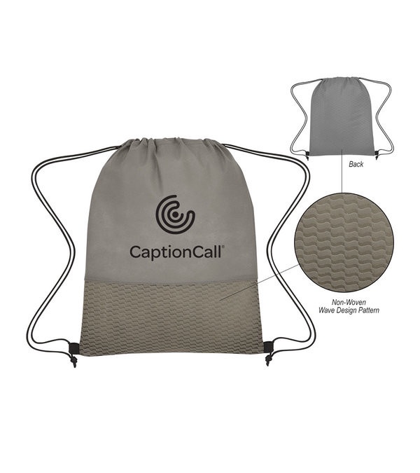 Wave Design Non-Woven Drawstring Bag