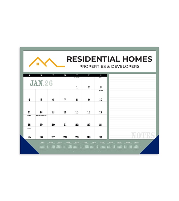 Notes Desk Pad with Vinyl Corners 2026
