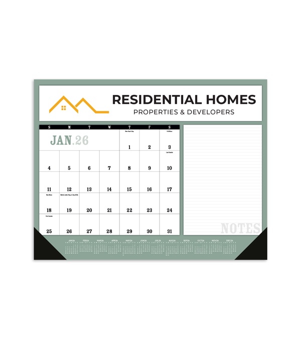 Notes Desk Pad with Vinyl Corners 2026