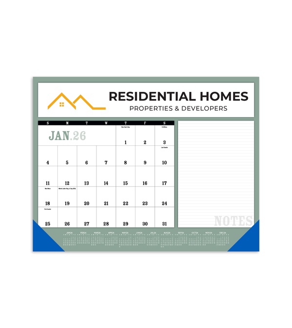 Notes Desk Pad with Vinyl Corners 2026