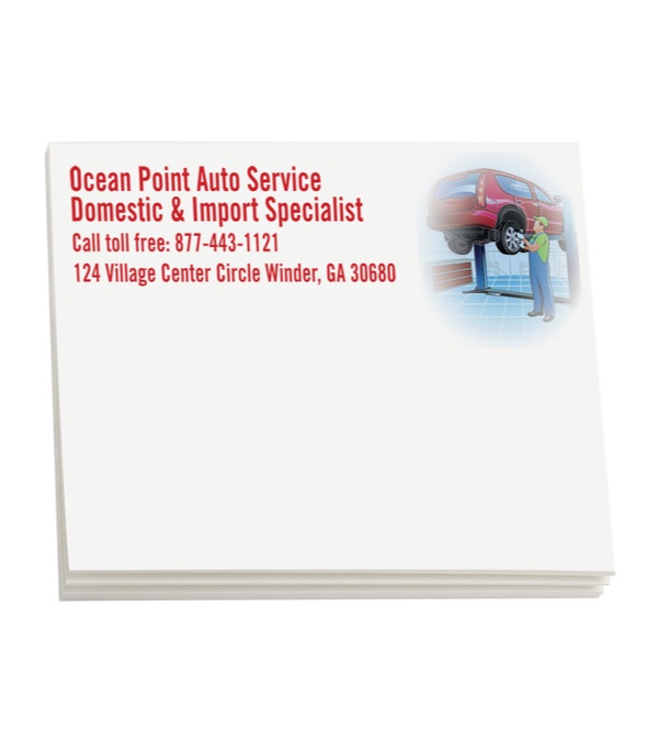 Sticky Note Pads - Auto Repair 4&quot; x 3&quot; (25 sheets)