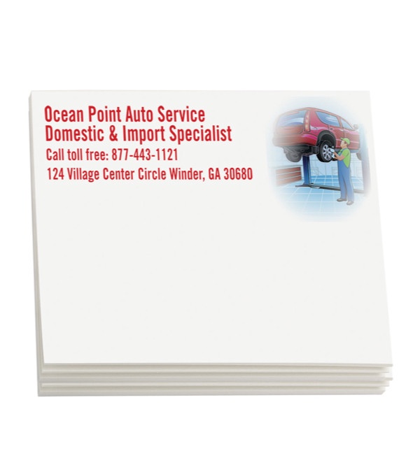 Sticky Note Pads - Auto Repair 4&quot; x 3&quot; (50 sheets)