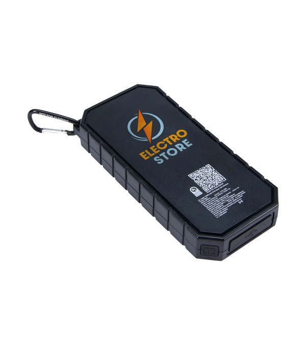 UL Listed 10000 IPX5 Solar 15W Wireless Power Bank-1 Color Imprint