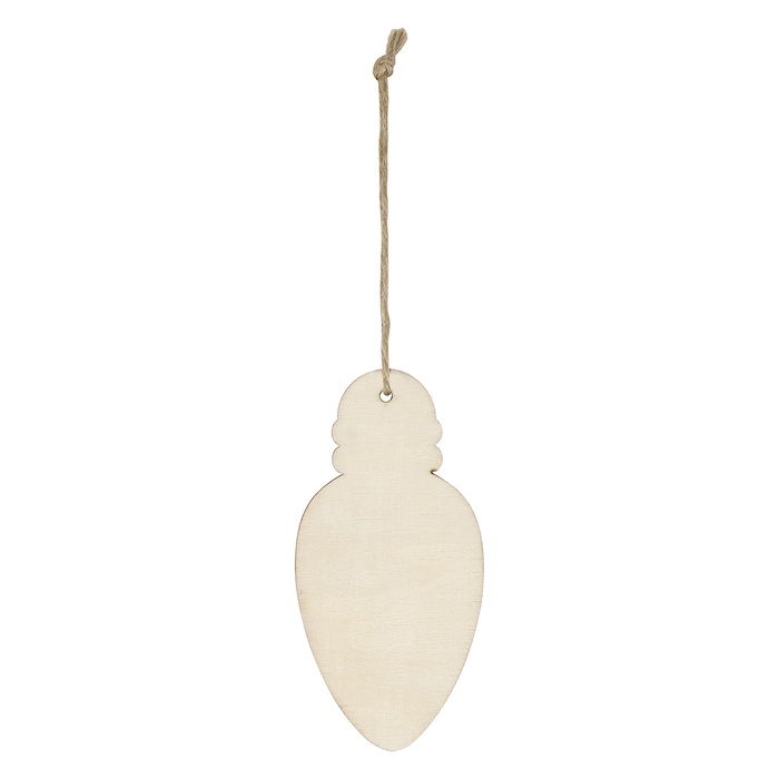 Wood Ornament - Bulb