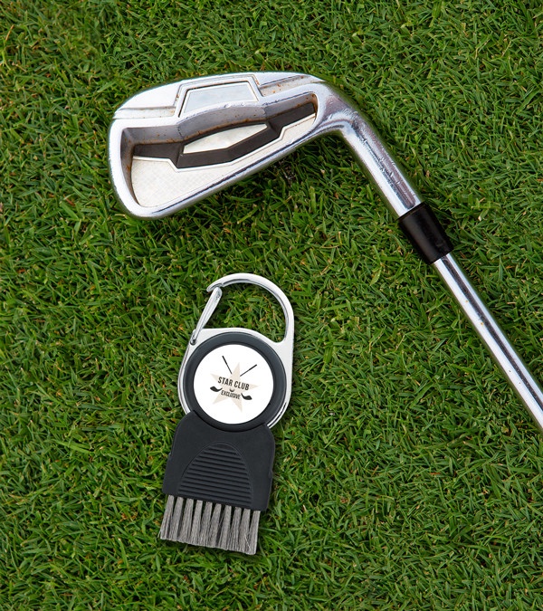 Golf Club Brush with Ball Marker