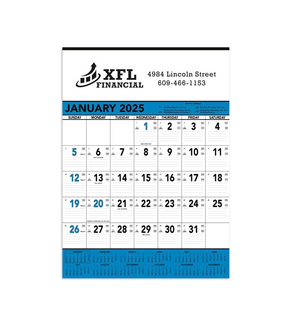Contractor Calendar - One color imprint