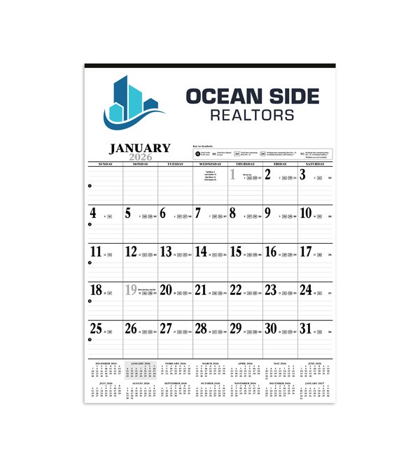 Contractor Calendar - One color imprint 2026