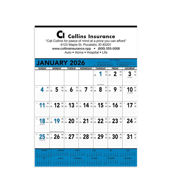 Contractor Calendar - One color imprint 2026