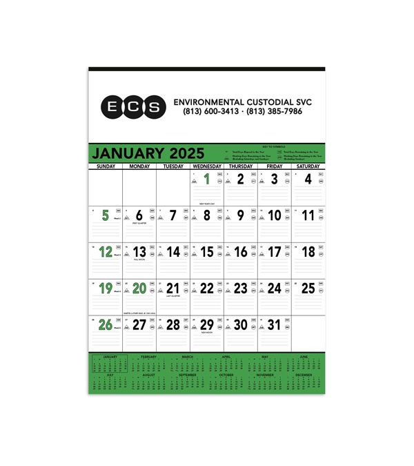 Contractor Calendar - One color imprint