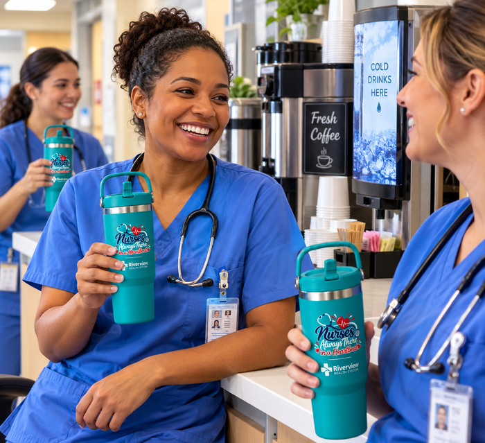 Nurses 30 oz. Stainless Travel Mug with Personalization