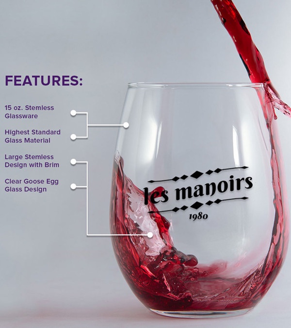 15 oz. ARC Stemless wine glass