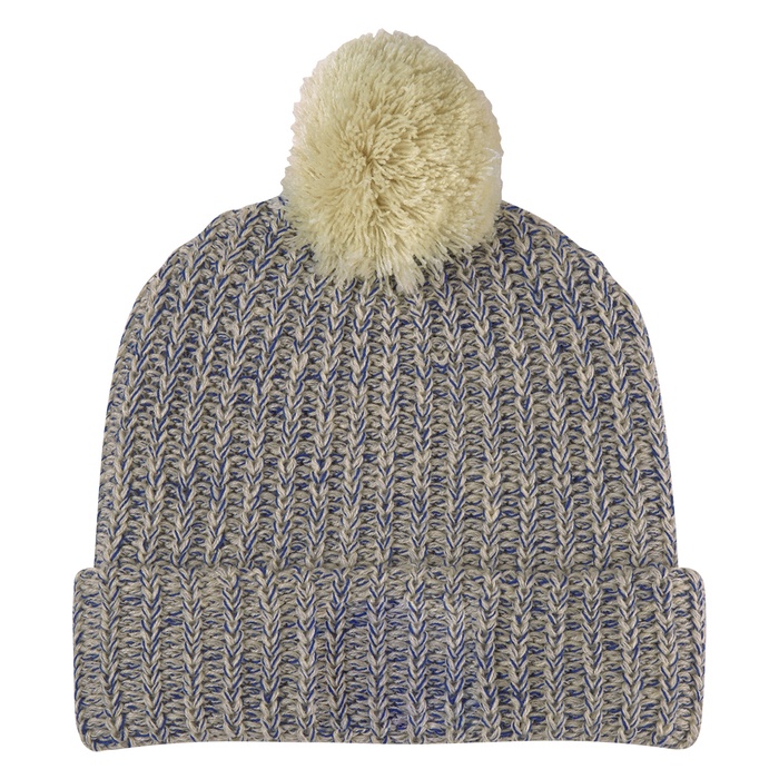 Grace Collection Pom Beanie With Cuff