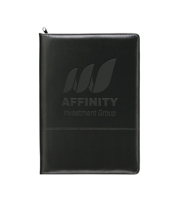Script Zippered Padfolio