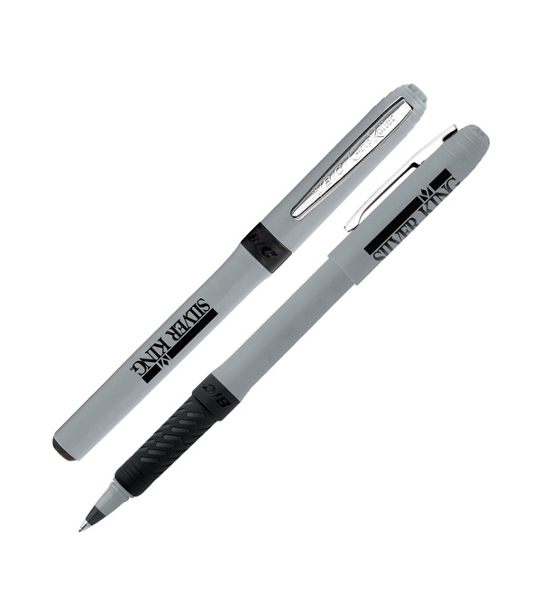 Silver BIC Grip Roller Pen