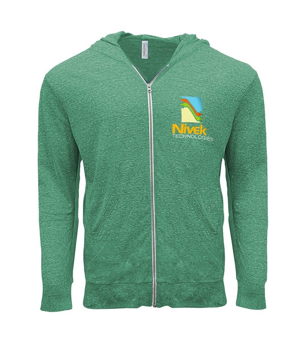Threadfast Apparel Unisex TriBlend Full-Zip Light Hoodie