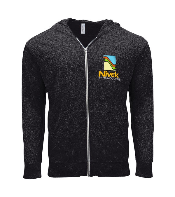 Threadfast Apparel Unisex TriBlend Full-Zip Light Hoodie