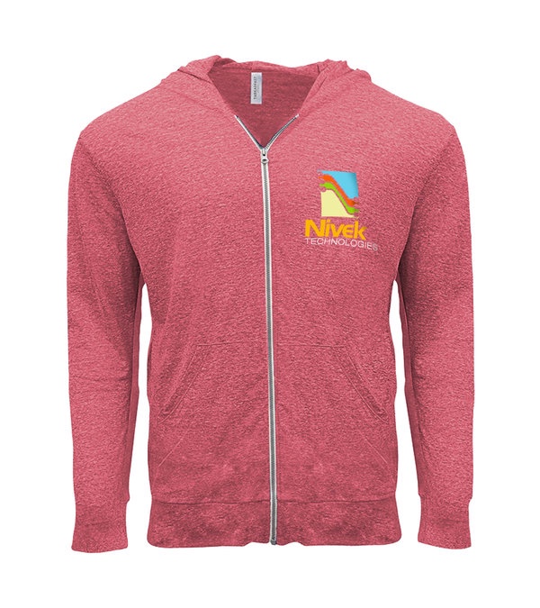 Threadfast Apparel Unisex TriBlend Full-Zip Light Hoodie