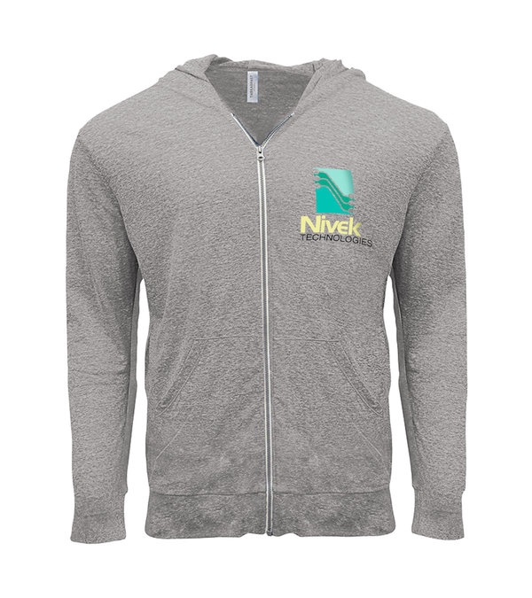 Threadfast Apparel Unisex TriBlend Full-Zip Light Hoodie
