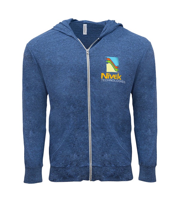 Threadfast Apparel Unisex TriBlend Full-Zip Light Hoodie