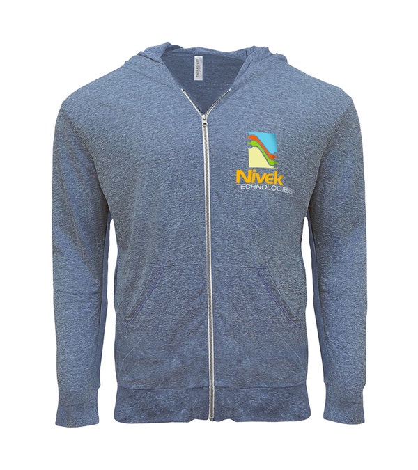 Threadfast Apparel Unisex TriBlend Full-Zip Light Hoodie