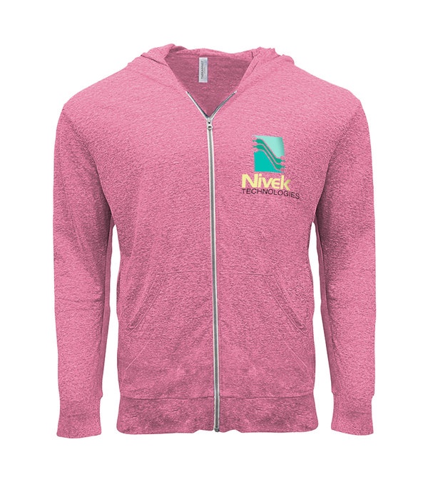 Threadfast Apparel Unisex TriBlend Full-Zip Light Hoodie
