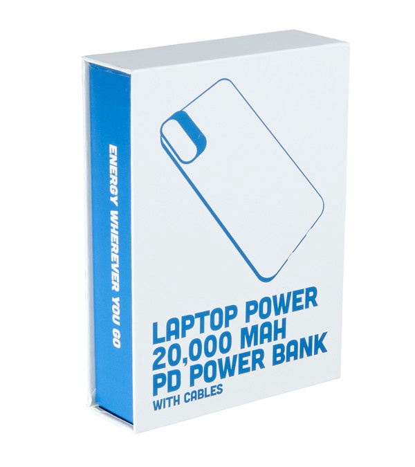 Laptop Power 20,000 mAh PD Power Bank with Cables