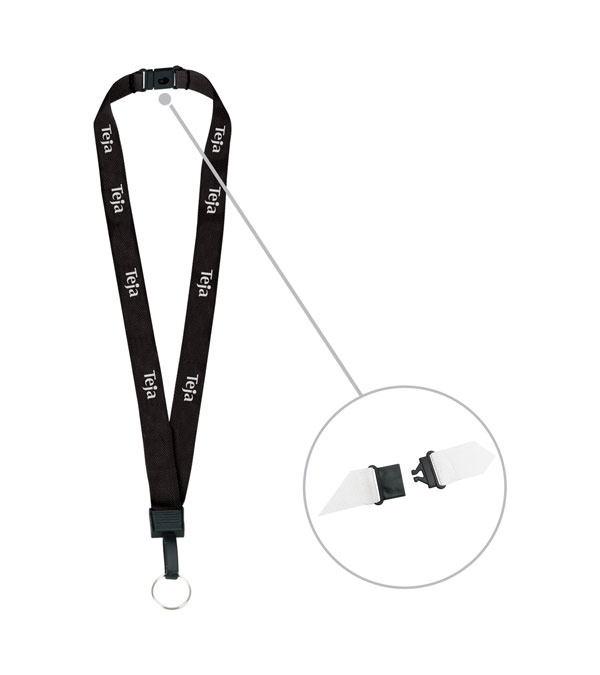 3/4" Breakaway Custom Lanyard with Key Ring