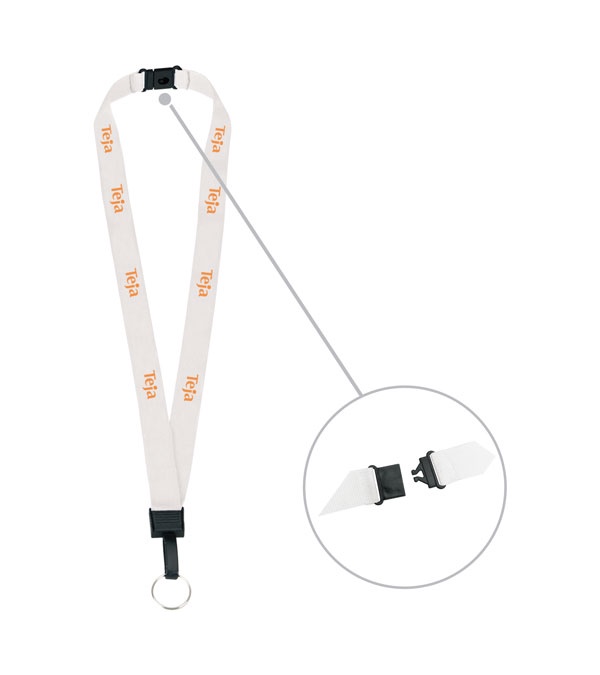 3/4" Breakaway Custom Lanyard with Key Ring
