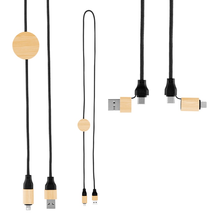 3' 60W Bamboo & rPET Fast Charging Cable