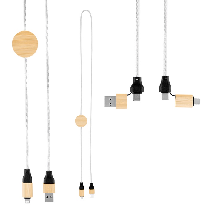 3' 60W Bamboo & rPET Fast Charging Cable