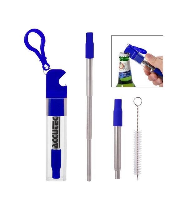 Straw Kit With Bottle Opener