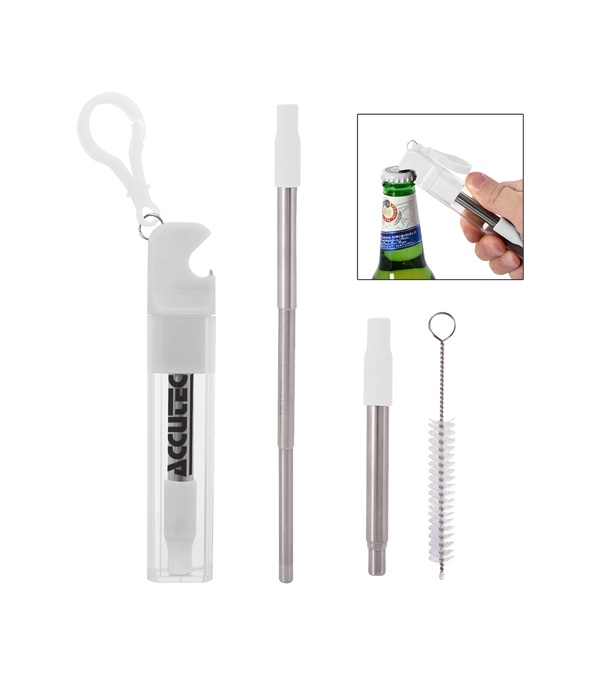Straw Kit With Bottle Opener