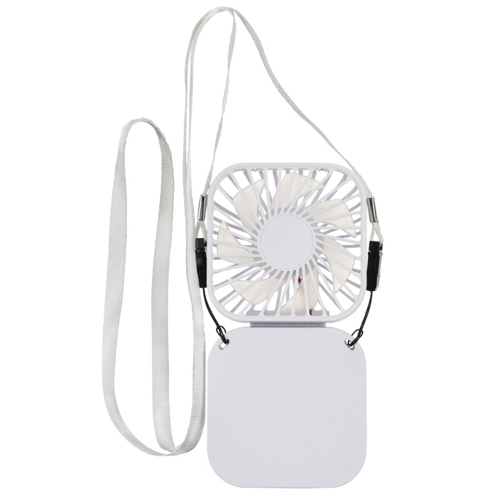 Handheld Rechargeable Folding Mini USB Fan w/Lanyard