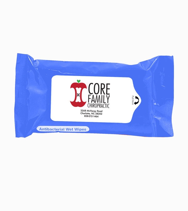 Tek-Wipes Antibacterial Wet Wipes in a Pouch