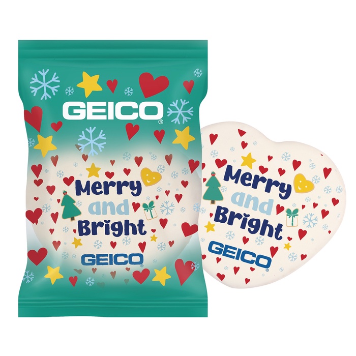 3" Iced Full Color Vanilla Cookie- Heart