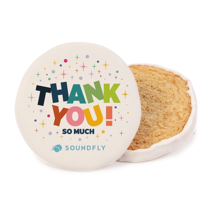 3" Iced Full Color Vanilla Cookie- Circle